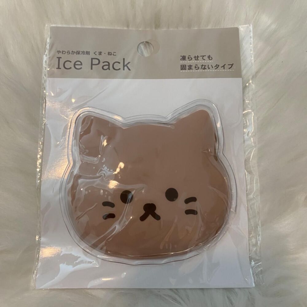 Cute Cat Print Ice Pack. Brown. - Picture 2 of 6